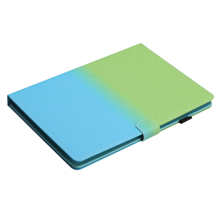 For 10 inch Universal Stitching Gradient Leather Tablet Case(Green Blue) - 10 - 11 inch by buy2fix | Online Shopping UK | buy2fix