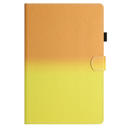 For 8 inch Universal Stitching Gradient Leather Tablet Case(Orange Yellow) - 8 inch by buy2fix | Online Shopping UK | buy2fix