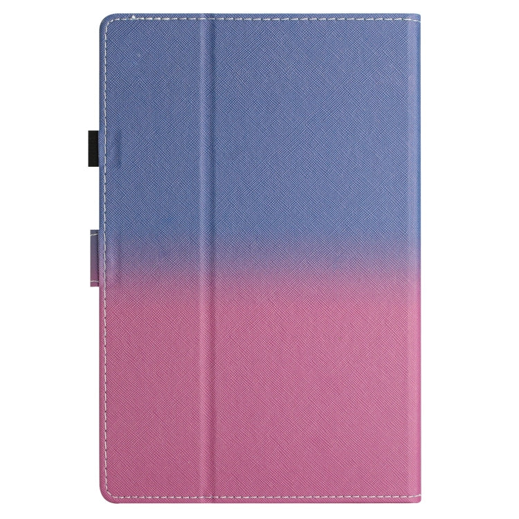 For 8 inch Universal Stitching Gradient Leather Tablet Case(Blue Rose) - 8 inch by buy2fix | Online Shopping UK | buy2fix