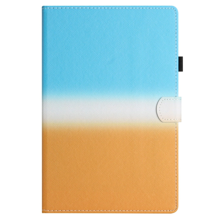 For 8 inch Universal Stitching Gradient Leather Tablet Case(Blue Orange) - 8 inch by buy2fix | Online Shopping UK | buy2fix
