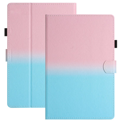 For 8 inch Universal Stitching Gradient Leather Tablet Case(Pink Blue) - 8 inch by buy2fix | Online Shopping UK | buy2fix