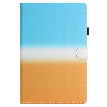 For 7 inch Universal Stitching Gradient Leather Tablet Case(Blue Orange) - 7 inch by buy2fix | Online Shopping UK | buy2fix