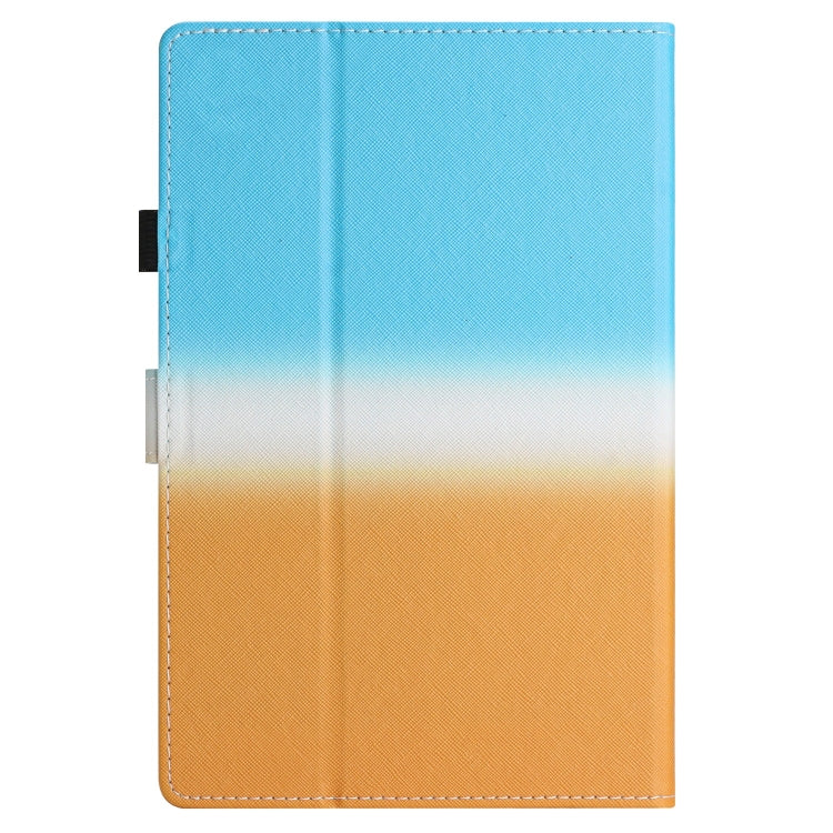 For 7 inch Universal Stitching Gradient Leather Tablet Case(Blue Orange) - 7 inch by buy2fix | Online Shopping UK | buy2fix