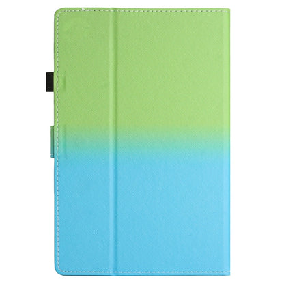 For 7 inch Universal Stitching Gradient Leather Tablet Case(Green Blue) - 7 inch by buy2fix | Online Shopping UK | buy2fix