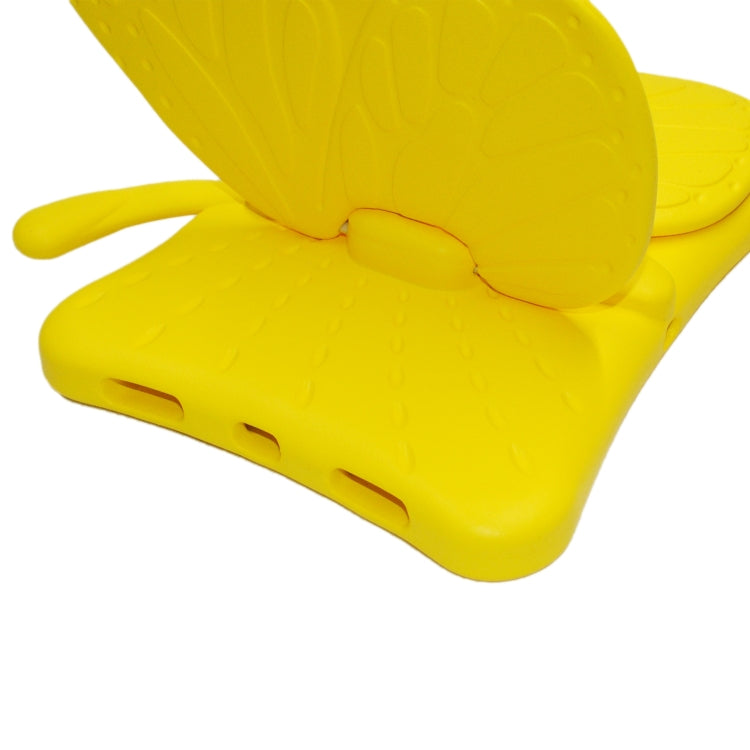 For iPad 2025 / 2022 Butterfly Bracket Style EVA Children Shockproof Tablet Protective Case(Yellow) - iPad 2025 / 2022 Cases by buy2fix | Online Shopping UK | buy2fix