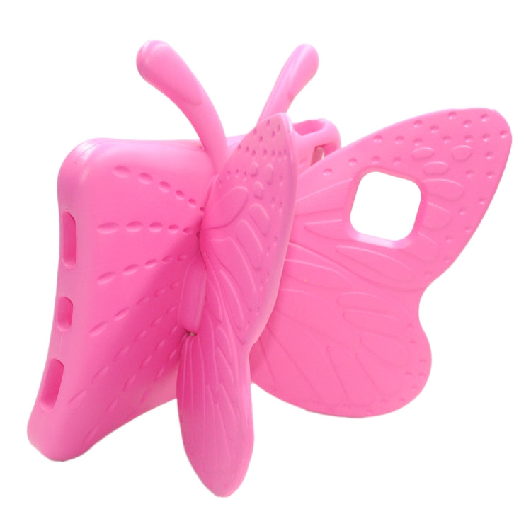 For iPad 2025 / 2022 Butterfly Bracket Style EVA Children Shockproof Tablet Protective Case(Rose Red) - iPad 2025 / 2022 Cases by buy2fix | Online Shopping UK | buy2fix