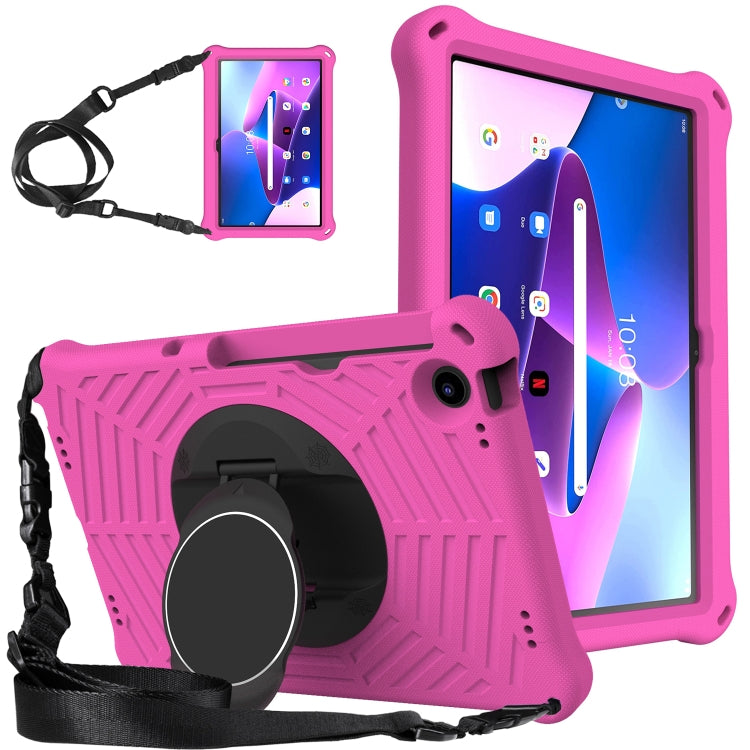 For Lenovo Tab M10 Plus 10.6 3rd Gen 2022 Spider King Silicone Protective Tablet Case(Rose Red) - Lenovo by buy2fix | Online Shopping UK | buy2fix