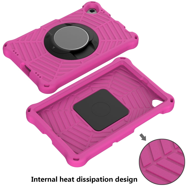 For Lenovo Tab K10 Spider King Silicone Protective Tablet Case(Rose Red) - Lenovo by buy2fix | Online Shopping UK | buy2fix