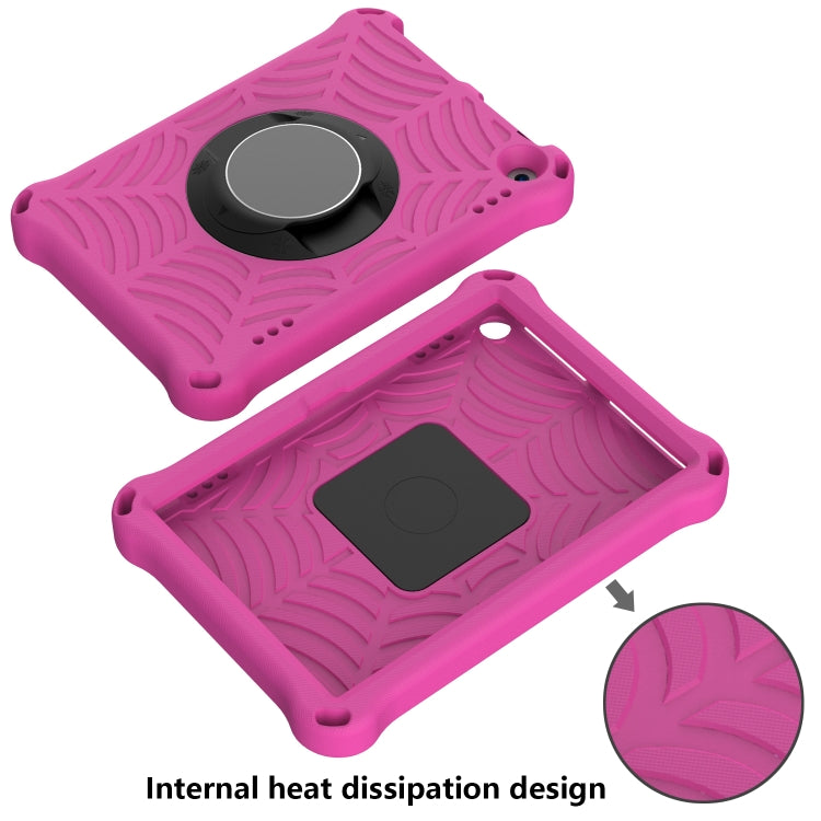 For Amazon Kindle Fire HD 8 / 8 Plus 2022 / 2020 Spider King Silicone Protective Tablet Case(Rose Red) - Amazon by buy2fix | Online Shopping UK | buy2fix