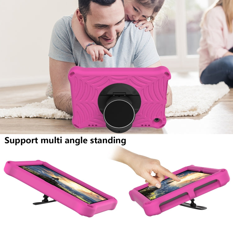 For Amazon Kindle Fire HD 8 / 8 Plus 2022 / 2020 Spider King Silicone Protective Tablet Case(Rose Red) - Amazon by buy2fix | Online Shopping UK | buy2fix