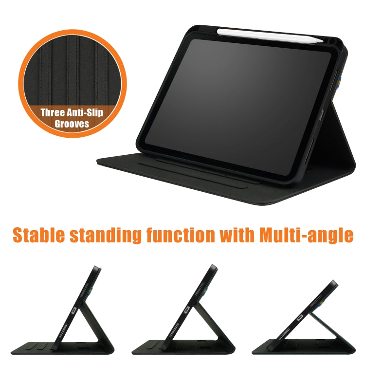 For iPad 2025 / 2022 Marble Pattern Stitching Leather Tablet Case(Black) - iPad 2025 / 2022 Cases by buy2fix | Online Shopping UK | buy2fix