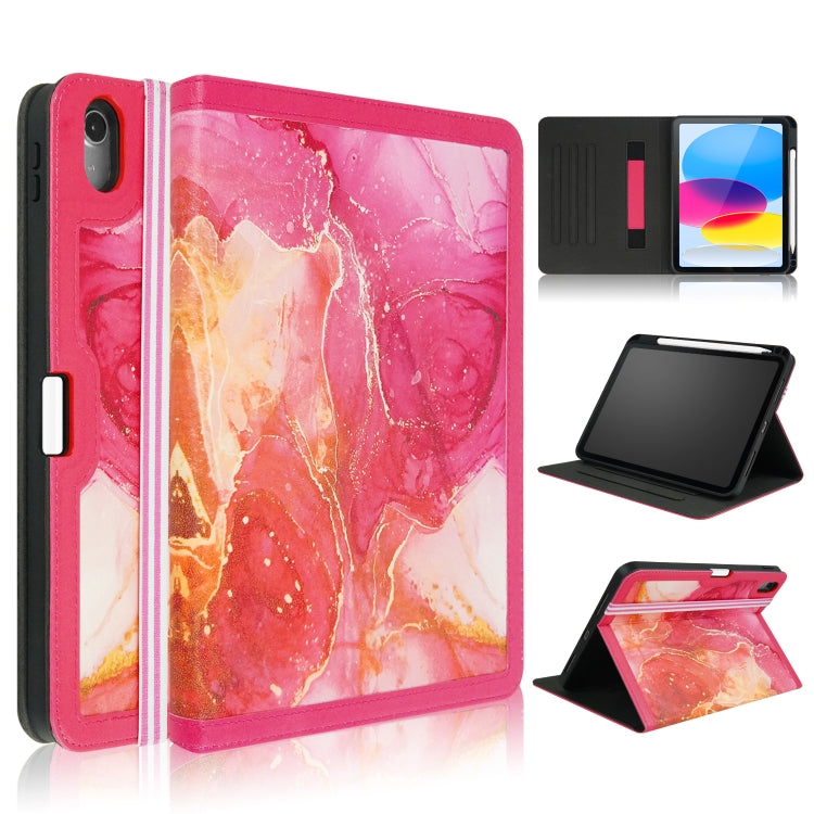 For iPad 2025 / 2022 Marble Pattern Stitching Leather Tablet Case(Pink) - iPad 2025 / 2022 Cases by buy2fix | Online Shopping UK | buy2fix