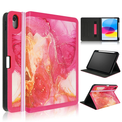 For iPad 2025 / 2022 Marble Pattern Stitching Leather Tablet Case(Pink) - iPad 2025 / 2022 Cases by buy2fix | Online Shopping UK | buy2fix