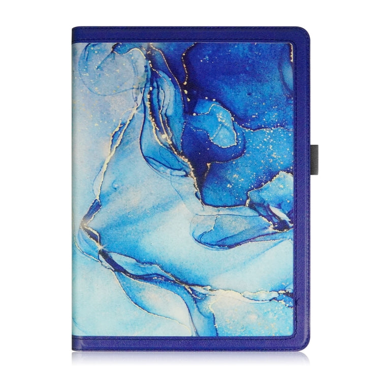 For 10 inch Marble Pattern Stitching Leather Tablet Case(Blue) - 10 - 11 inch by buy2fix | Online Shopping UK | buy2fix