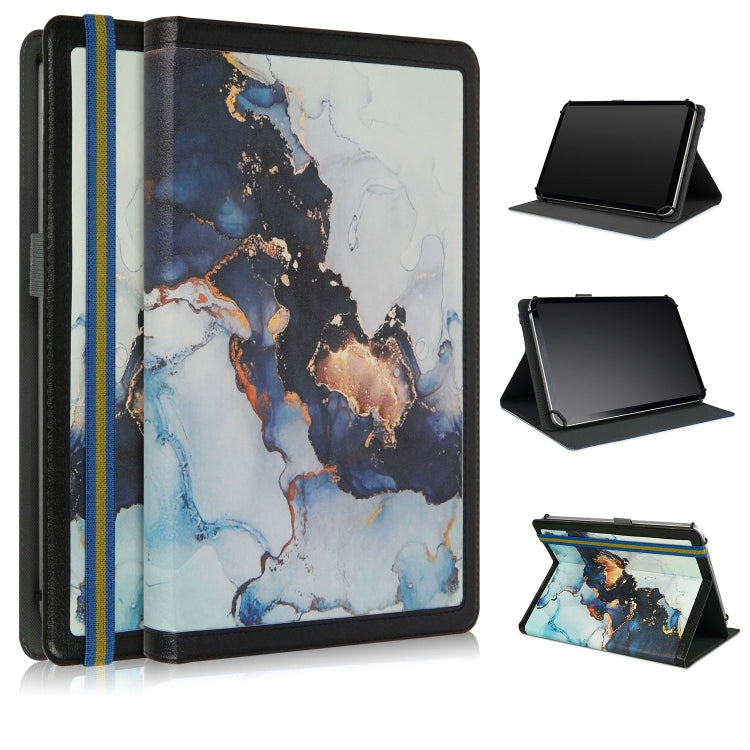 For 10 inch Marble Pattern Stitching Leather Tablet Case(Black) - 10 - 11 inch by buy2fix | Online Shopping UK | buy2fix