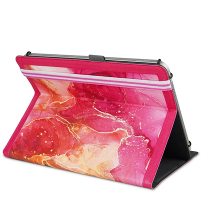 For 10 inch Marble Pattern Stitching Leather Tablet Case(Pink) - 10 - 11 inch by buy2fix | Online Shopping UK | buy2fix