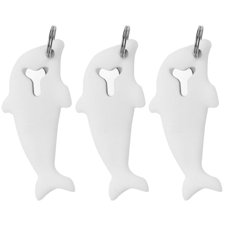 3pcs 2 in 1 Phone Tablet Card Removal Needle Dolphin Shape Card Opening Needle Cover(White) - SIM Card Tool by buy2fix | Online Shopping UK | buy2fix