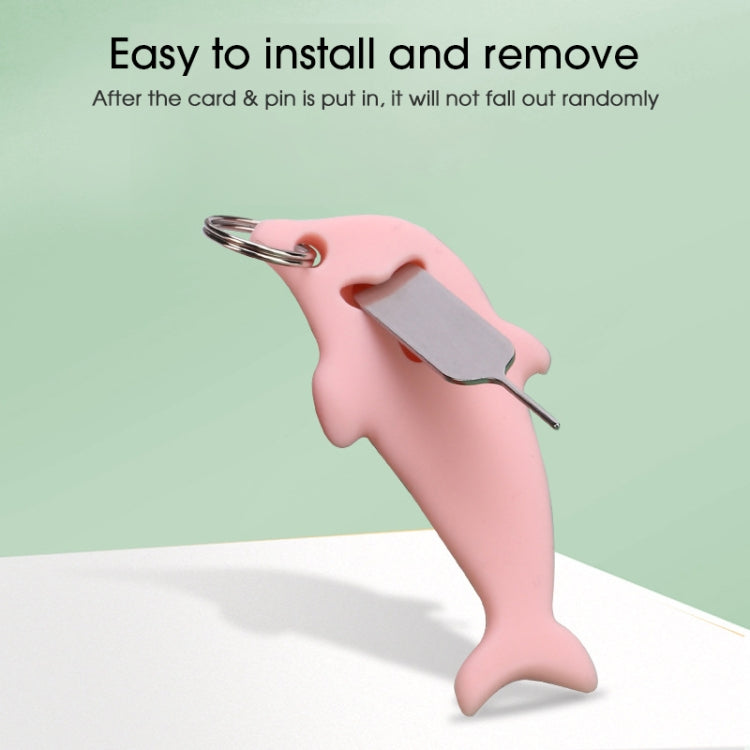3pcs 2 in 1 Phone Tablet Card Removal Needle Dolphin Shape Card Opening Needle Cover(Black) - SIM Card Tool by buy2fix | Online Shopping UK | buy2fix