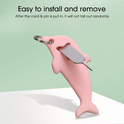3pcs 2 in 1 Phone Tablet Card Removal Needle Dolphin Shape Card Opening Needle Cover(Red) - SIM Card Tool by buy2fix | Online Shopping UK | buy2fix