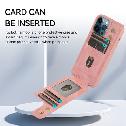 For iPhone 11 Pro Armor Ring Wallet Back Cover Phone Case(Pink) by buy2fix