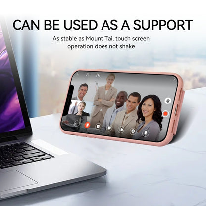 For iPhone XR Armor Ring Wallet Back Cover Phone Case(Pink) by buy2fix