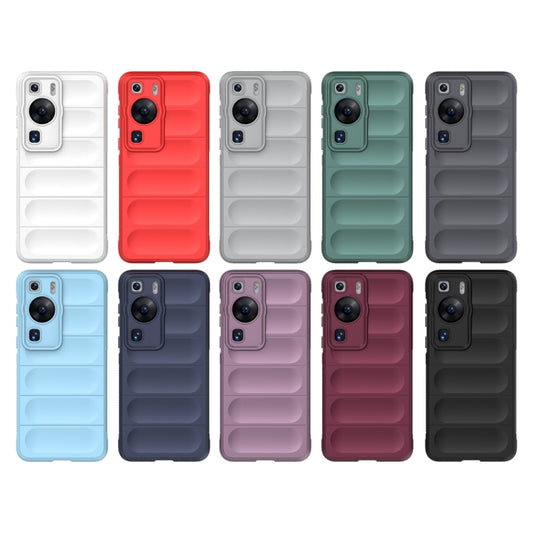 For Huawei P60 Magic Shield TPU + Flannel Phone Case(Dark Blue) by buy2fix