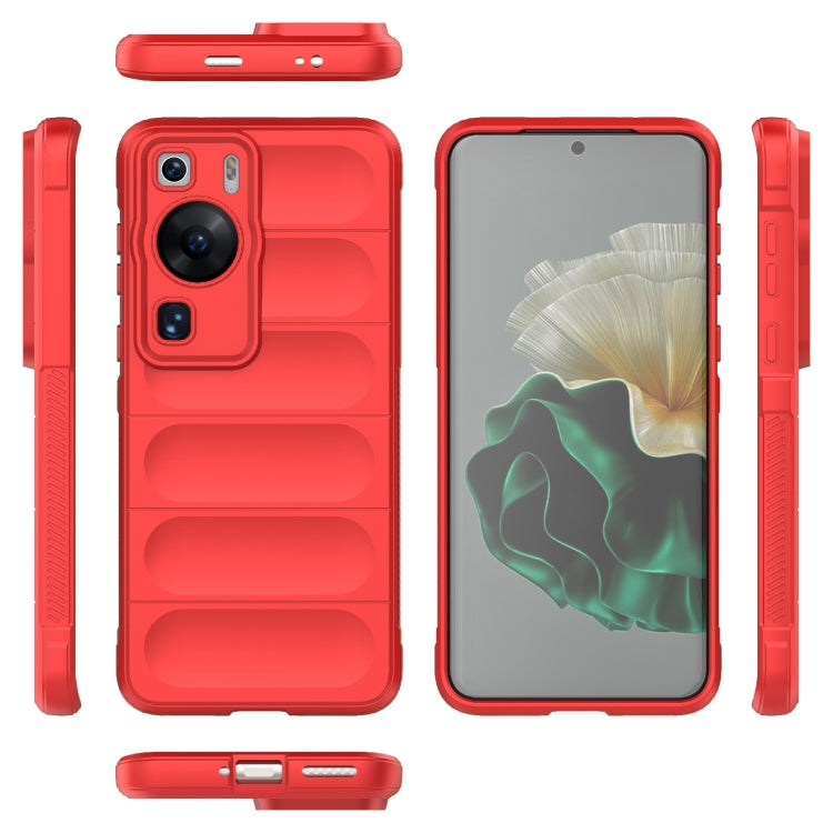 For Huawei P60 Magic Shield TPU + Flannel Phone Case(Red) - Huawei Cases by buy2fix | Online Shopping UK | buy2fix
