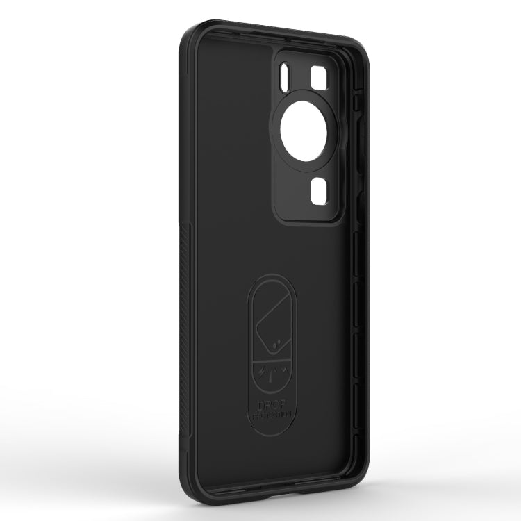 For Huawei P60 Magic Shield TPU + Flannel Phone Case(Dark Grey) - Huawei Cases by buy2fix | Online Shopping UK | buy2fix