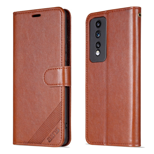 For Honor 80 GT 5G AZNS Sheepskin Texture Flip Leather Phone Case(Brown) - Honor Cases by AZNS | Online Shopping UK | buy2fix