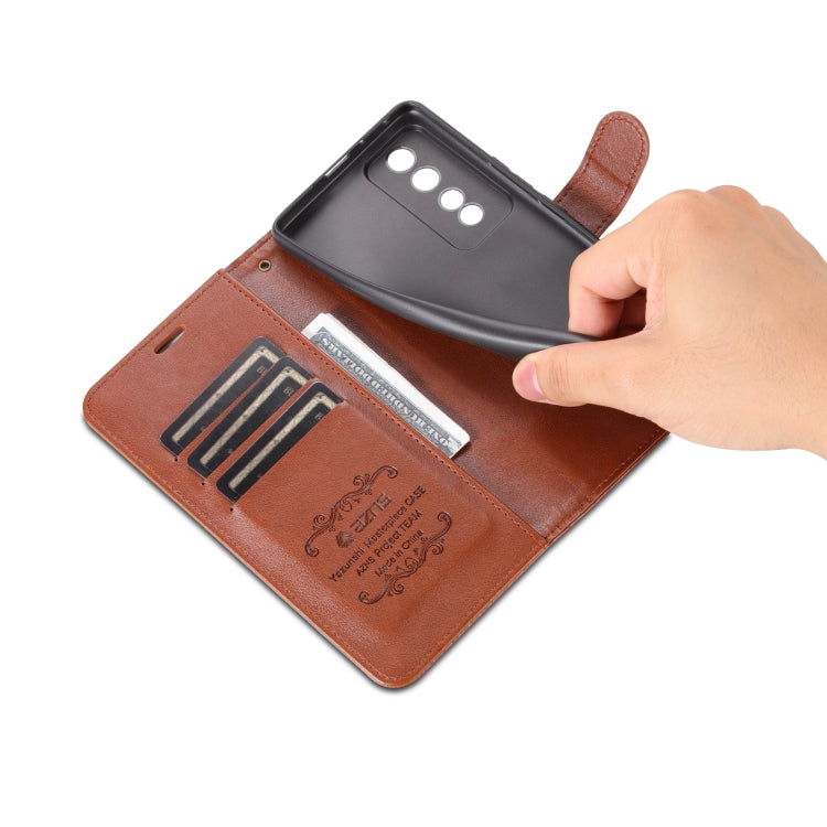 For Honor 80 GT 5G AZNS Sheepskin Texture Flip Leather Phone Case(Brown) - Honor Cases by AZNS | Online Shopping UK | buy2fix