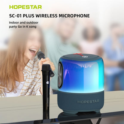 HOPESTAR SC-01 Waterproof LED Light Wireless Bluetooth Speaker(Blue) - Desktop Speaker by HOPESTAR | Online Shopping UK | buy2fix
