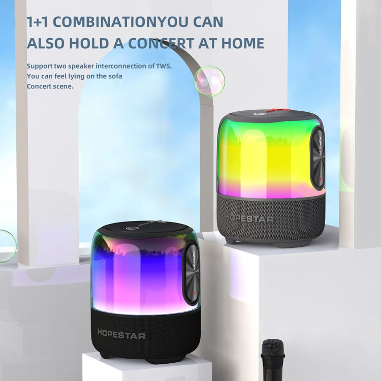 HOPESTAR SC-01 Waterproof LED Light Wireless Bluetooth Speaker(Blue) - Desktop Speaker by HOPESTAR | Online Shopping UK | buy2fix