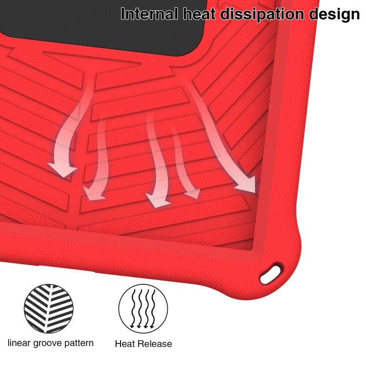 For Lenovo Tab P11 TB-J606 Spider King Silicone Protective Tablet Case(Red) - Lenovo by buy2fix | Online Shopping UK | buy2fix