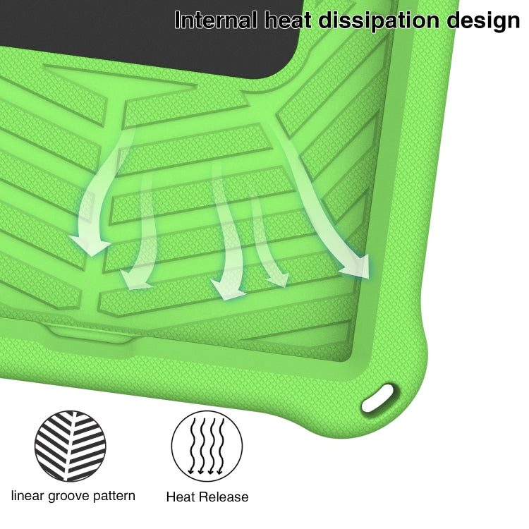 For Lenovo Tab K10 Spider King Silicone Protective Tablet Case(Green) - Lenovo by buy2fix | Online Shopping UK | buy2fix