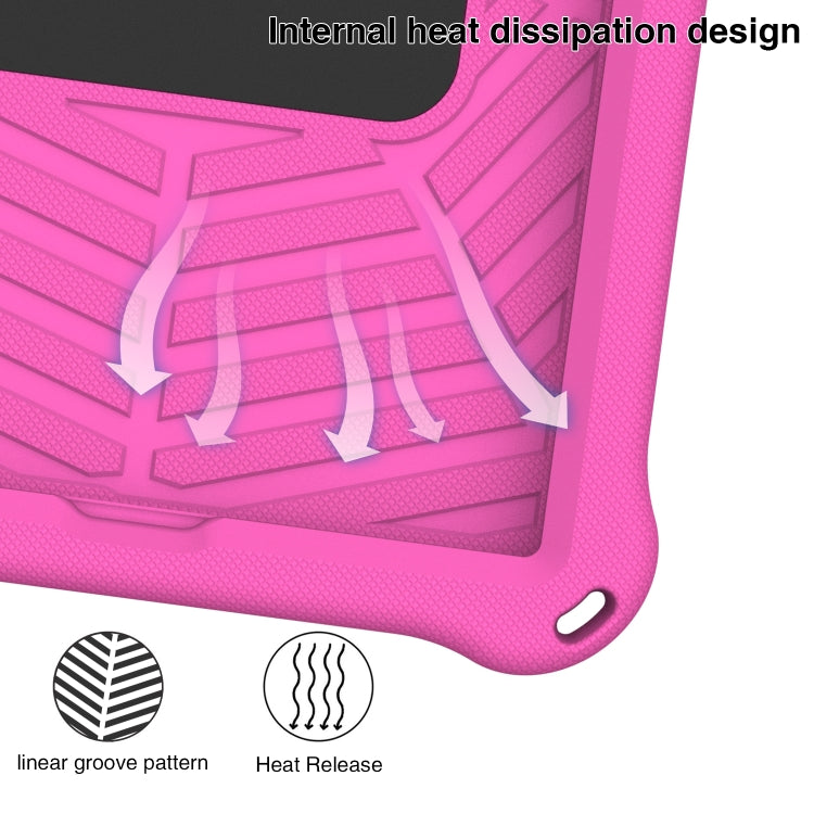 For Lenovo Tab K10 Spider King Silicone Protective Tablet Case(Rose Red) - Lenovo by buy2fix | Online Shopping UK | buy2fix