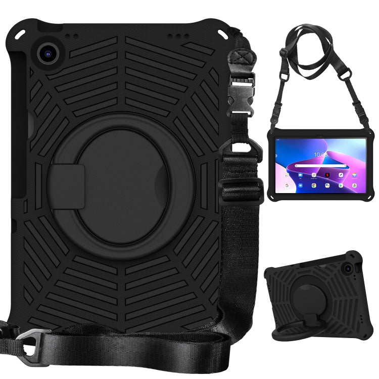 For Lenovo Tab M10 Plus 10.6 3rd Gen 2022 Spider King Silicone Protective Tablet Case(Black) - Lenovo by buy2fix | Online Shopping UK | buy2fix