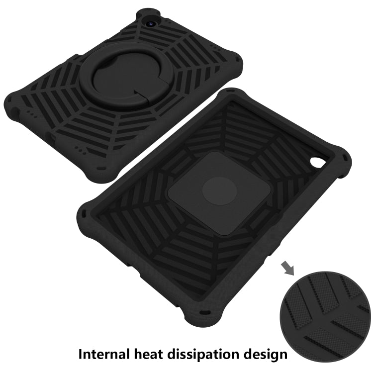 For Lenovo Tab M10 Plus 10.6 3rd Gen 2022 Spider King Silicone Protective Tablet Case(Black) - Lenovo by buy2fix | Online Shopping UK | buy2fix