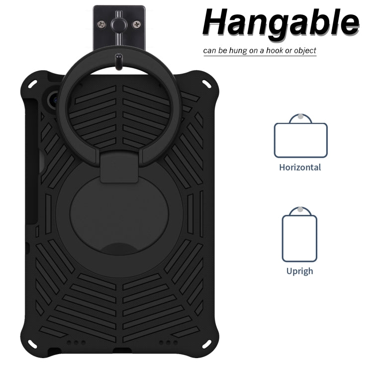 For Lenovo Tab M10 Plus 10.6 3rd Gen 2022 Spider King Silicone Protective Tablet Case(Black) - Lenovo by buy2fix | Online Shopping UK | buy2fix