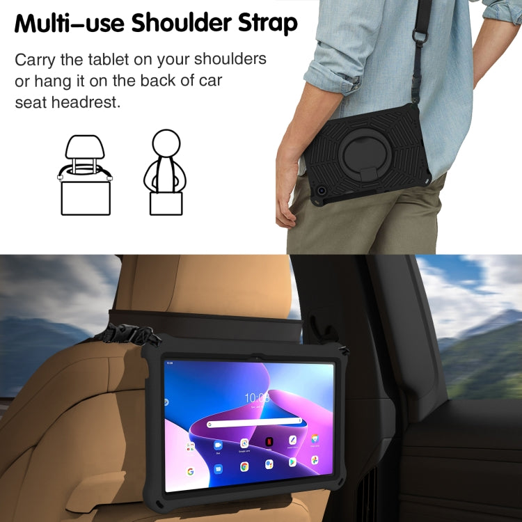 For Lenovo Tab M10 Plus 10.6 3rd Gen 2022 Spider King Silicone Protective Tablet Case(Black) - Lenovo by buy2fix | Online Shopping UK | buy2fix