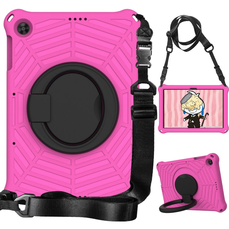 For Huawei MatePad T 10s Spider King Silicone Protective Tablet Case(Rose Red) - Huawei by buy2fix | Online Shopping UK | buy2fix