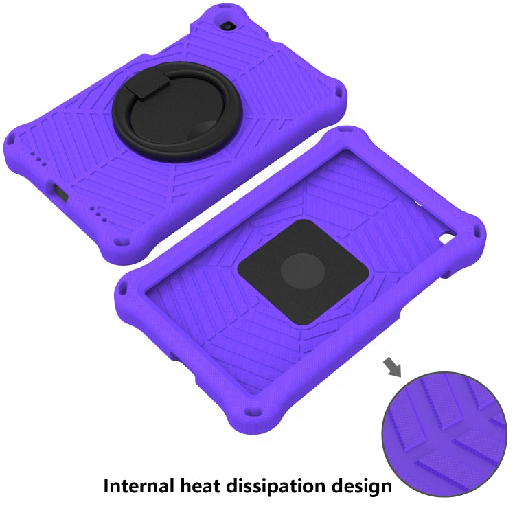 For Samsung Galaxy Tab A 8 SM-T290 Spider King Silicone Protective Tablet Case(Purple) by buy2fix