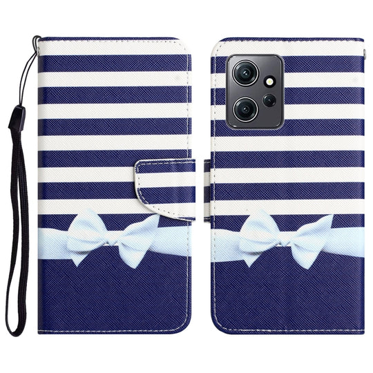For Xiaomi Redmi Note 12 4G Global Colored Drawing Leather Phone Case(Bow Knot)