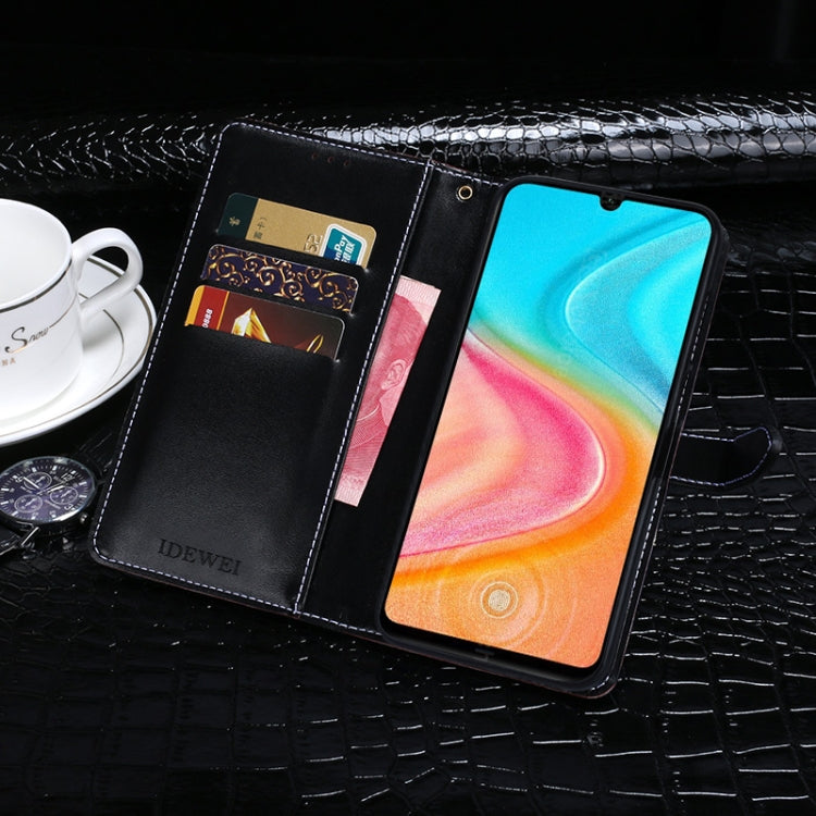 For Huawei Honor 20 Lite idewei Crocodile Texture Horizontal Flip Leather Case with Holder & Card Slots & Wallet(Black) - Honor Cases by idewei | Online Shopping UK | buy2fix