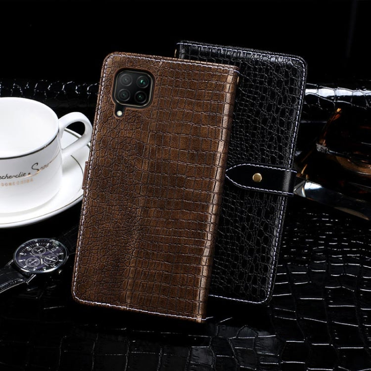 For Huawei Nova 6 SE idewei Crocodile Texture Horizontal Flip Leather Case with Holder & Card Slots & Wallet(Black) - Huawei Cases by idewei | Online Shopping UK | buy2fix