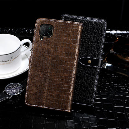 For Huawei Nova 6 SE idewei Crocodile Texture Horizontal Flip Leather Case with Holder & Card Slots & Wallet(Black) - Huawei Cases by idewei | Online Shopping UK | buy2fix