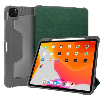 For iPad Pro 12.9 inch 2022 / 2021 / 2020 Mutural Horizontal Flip PC + TPU + PU Leather Tablet Case with Holder & Pen Slot(Dark Green) - iPad Pro 12.9 (2022/2021) Cases by Mutural | Online Shopping UK | buy2fix