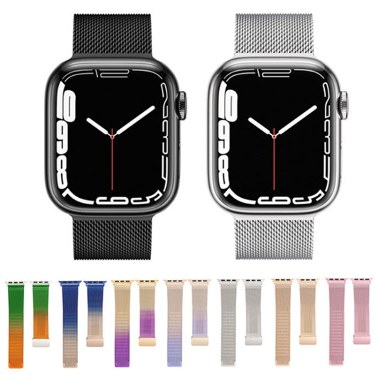 Milan Fold Buckle Metal Watch Band For Apple Watch Ultra 49mm&Watch Ultra 2 49mm / Series 9&8&7 45mm / SE 3&SE 2&6&SE&5&4 44mm / 3&2&1 42mm(Silver) by buy2fix