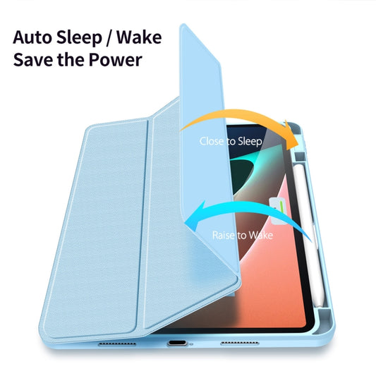 For Xiaomi Pad 6 / 6 Pro DUX DUCIS TOBY Series Antiskid Leather Tablet Case with Sleep / Wake-up Function(Blue) by DUX DUCIS