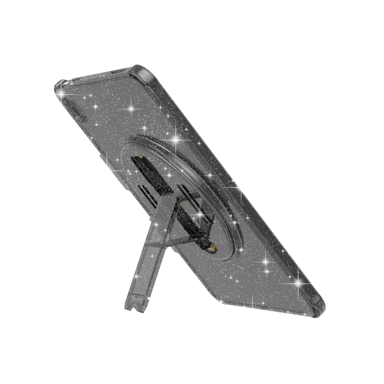 For iPad 2025 / 2022 Terminator Shockproof Glitter Powder Tablet Case with Holder(Black) - iPad 2025 / 2022 Cases by buy2fix | Online Shopping UK | buy2fix