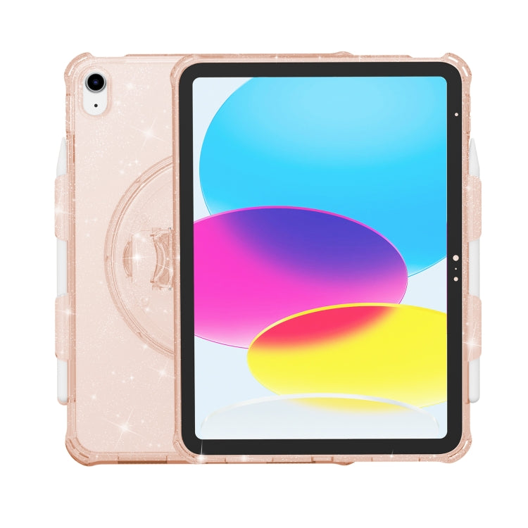 For iPad 2025 / 2022 Terminator Shockproof Glitter Powder Tablet Case with Holder(Gold) - iPad 2025 / 2022 Cases by buy2fix | Online Shopping UK | buy2fix